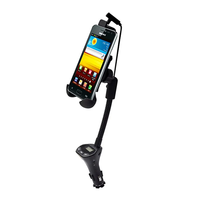

YUANMINGSHI Car FM Transmitter Holder With Handsfree USB Charger For Smart Phones+FM Transmitter Phone Holders Car Kit Charger