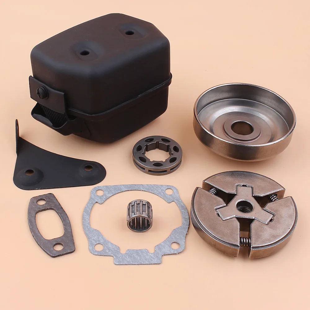 Muffler Exhaust 3/8&quot Clutch Drum Sprocket Rim Gasket Kit Fit HUSQVARNA 51 55 Rancher Gas Chain Saws Spares | Инструменты