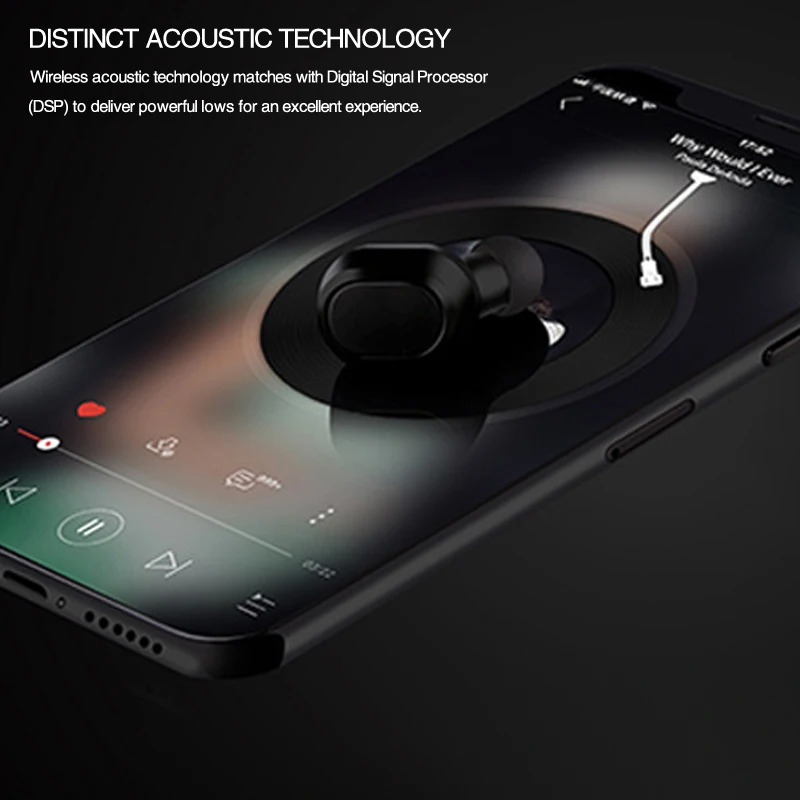 Беспроводные наушники DAONO TWS 18 мини портативные Bluetooth с магнитным зарядным