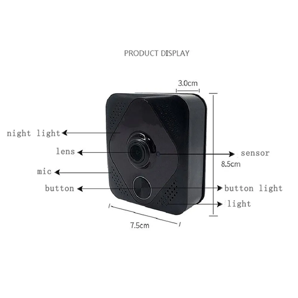 2MP 1080P беспроводной визуальный WIFI дверной звонок Домофон | Безопасность и защита