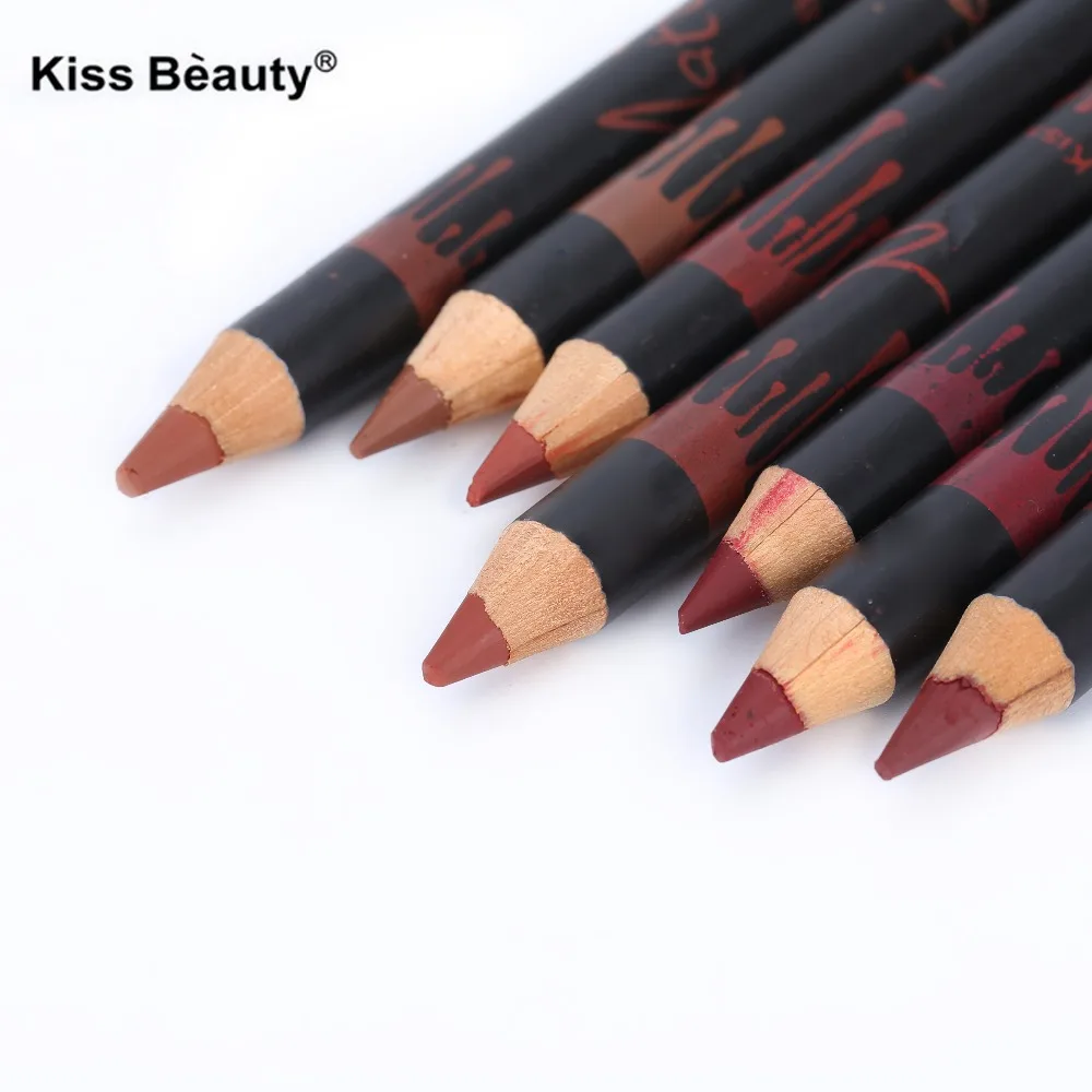 Kiss beauty 1 шт. многоцветная губная подводка карандаш функциональный для бровей глаз