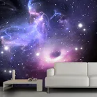 Настенная 3D ткань на заказ, Современные Настенные обои с изображением звездного неба, галактики, спальни, гостиной, ресторана, обои для украшения стен