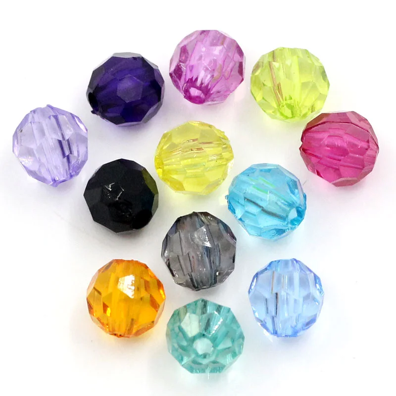 DoreenBeads акриловые разделительные бусины шар микс граненых 6x6 мм Отверстие: