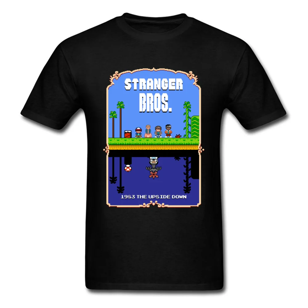 Big Discount 100% Breath Cotton Tee Shirt Stranger Bros 90 Cartoon Funny T Shirts For Student Best Gift Tshirt Stranger Things