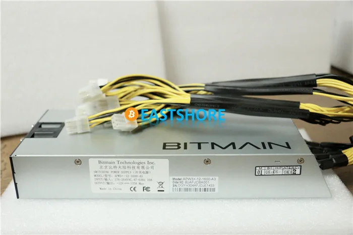Antminer источник питания 1600 Вт Сервер AntMiner APW3 + 12 PSU для S7 S9|server power supply|power supply psupsu 1600w |