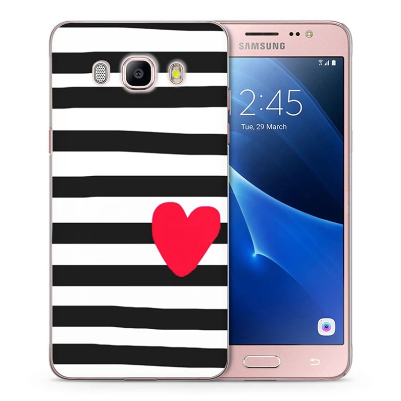 For Samsung Galaxy A3 A5 2016 2015 2017 prime J1 J2 J3 J5 J7 G530H S8/plus Note 8 TPU Soft Flora pink Heart Painted Case C082 |