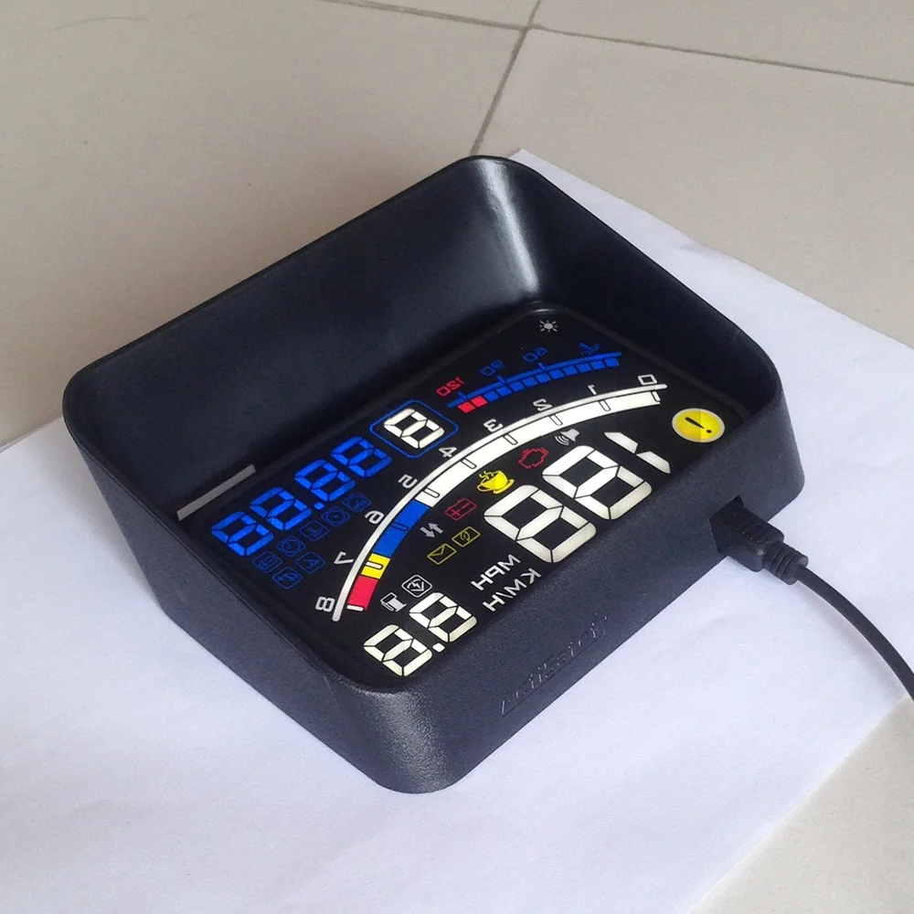 

Car HUD Head Up Display Speedometer For Car OBDII EOBD Universal Digital OverSpeed Alarm Hud Display E4 For All Vehicle