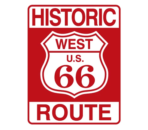 Исторический винтажный жестяной знак Route 66 стикер Классическая наклейка s