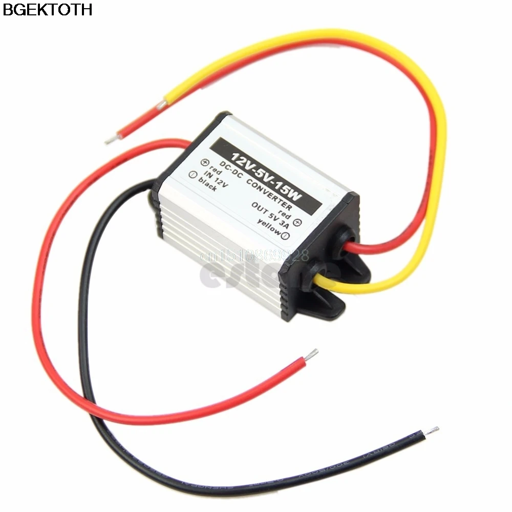 

Waterproof DC to DC buck Converter 12V to 5V 15W Power Supply Module