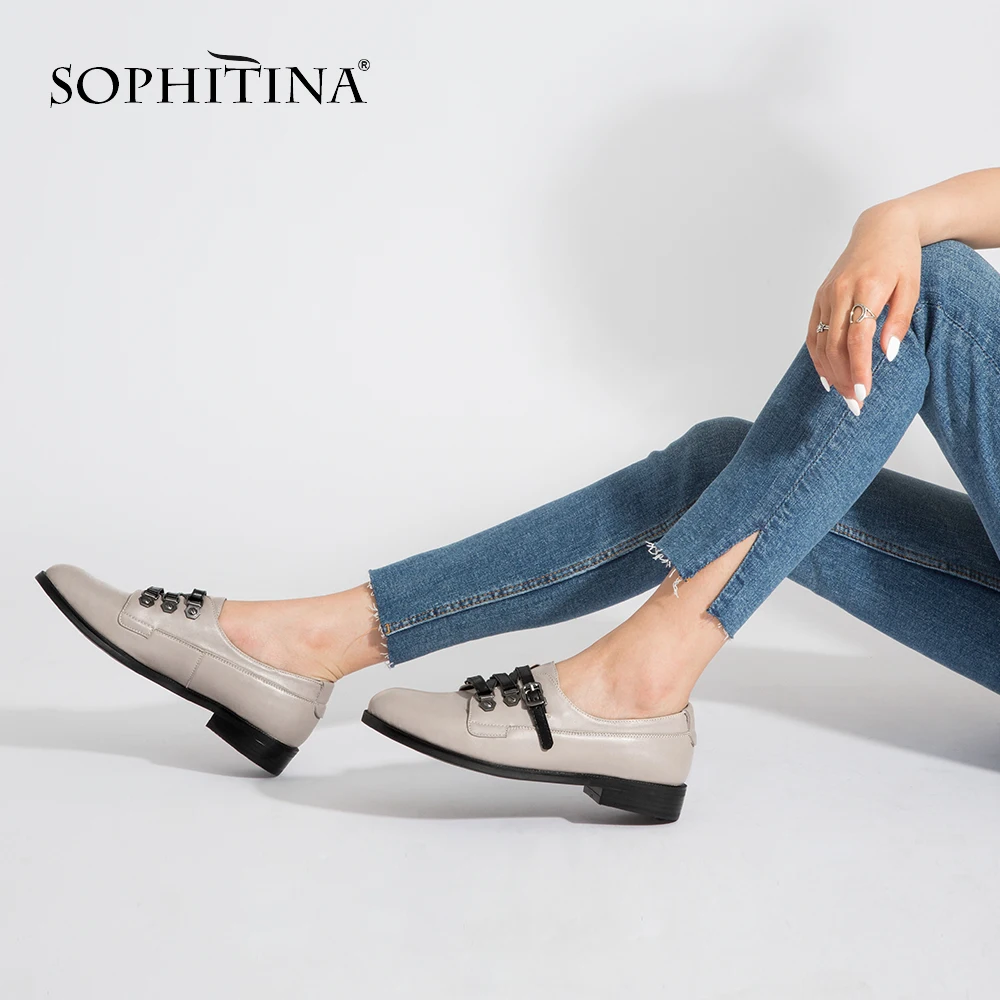 SOPHITINA/Новинка 2019г.Обувь для женщин на плоской подошве Ботиночки модные с