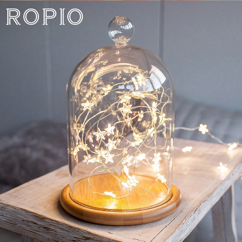 СВЕТОДИОДНАЯ Гирлянда ROPIO 3 м с 30 светодиодами в виде звезд медная проволока