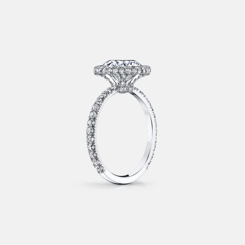 AINOUSHI 2017 потрясающее кольцо с зубеком 4ct сердечками и стрелами разрезом Sona Halo