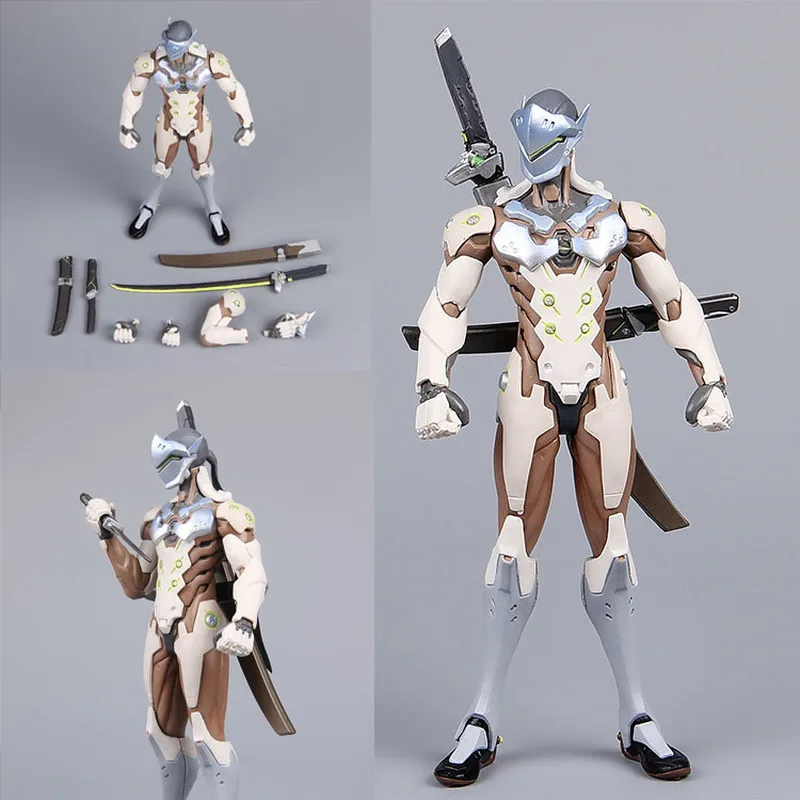 

Аниме игра OW Shimada Genji 18 см ПВХ экшн-Фигурки игрушки Shimada Genji подвижная модель игрушки для рождественского подарка