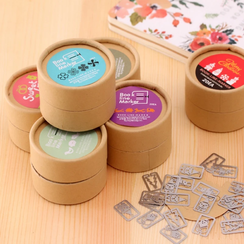 20 шт./лот мини металлические закладки зажимы милые серебряные с мультяшными