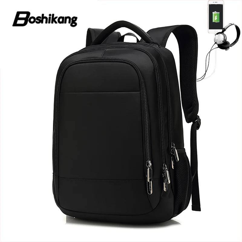 Рюкзак Boshikang мужской вместительный с usb зарядкой для ноутбука 15 6&quot|Мужские