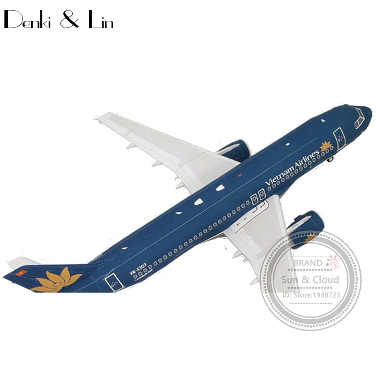 1:72 DIY 3D Airbus A320 Vietnam Airlines 52X46 см Бумажная модель сборная ручная игра головоломка