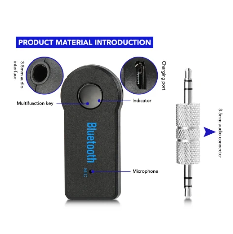 3.5mm Jack Bluetooth AUX Mini Audio Receiver For Opel astra h J g Mokka insignia corsa Zafira Vectra Antara All | Автомобили и