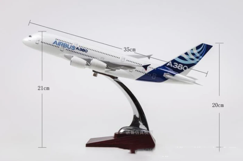 Роскошная модель самолета 35 см игрушка авиакомпании Ирландия аэробук A380 из литая