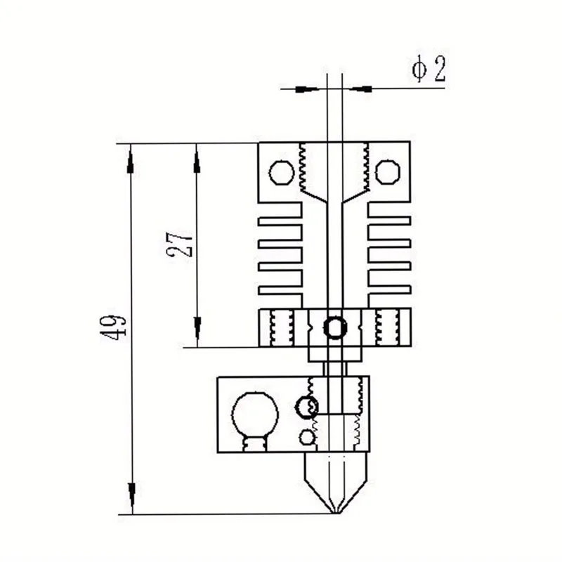 

CR10 Full Metal 1.75mm Extruder Kit Nozzle Parts Accessories for 3D Printer New Arrival