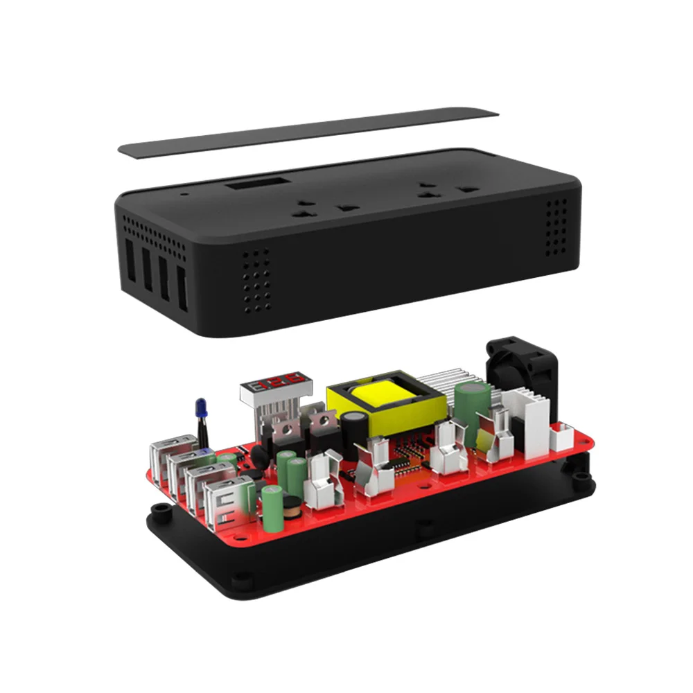 AOSHIKE автомобильный инвертор 12 В 220 200 Вт 4 USB Инвертор модифицированный