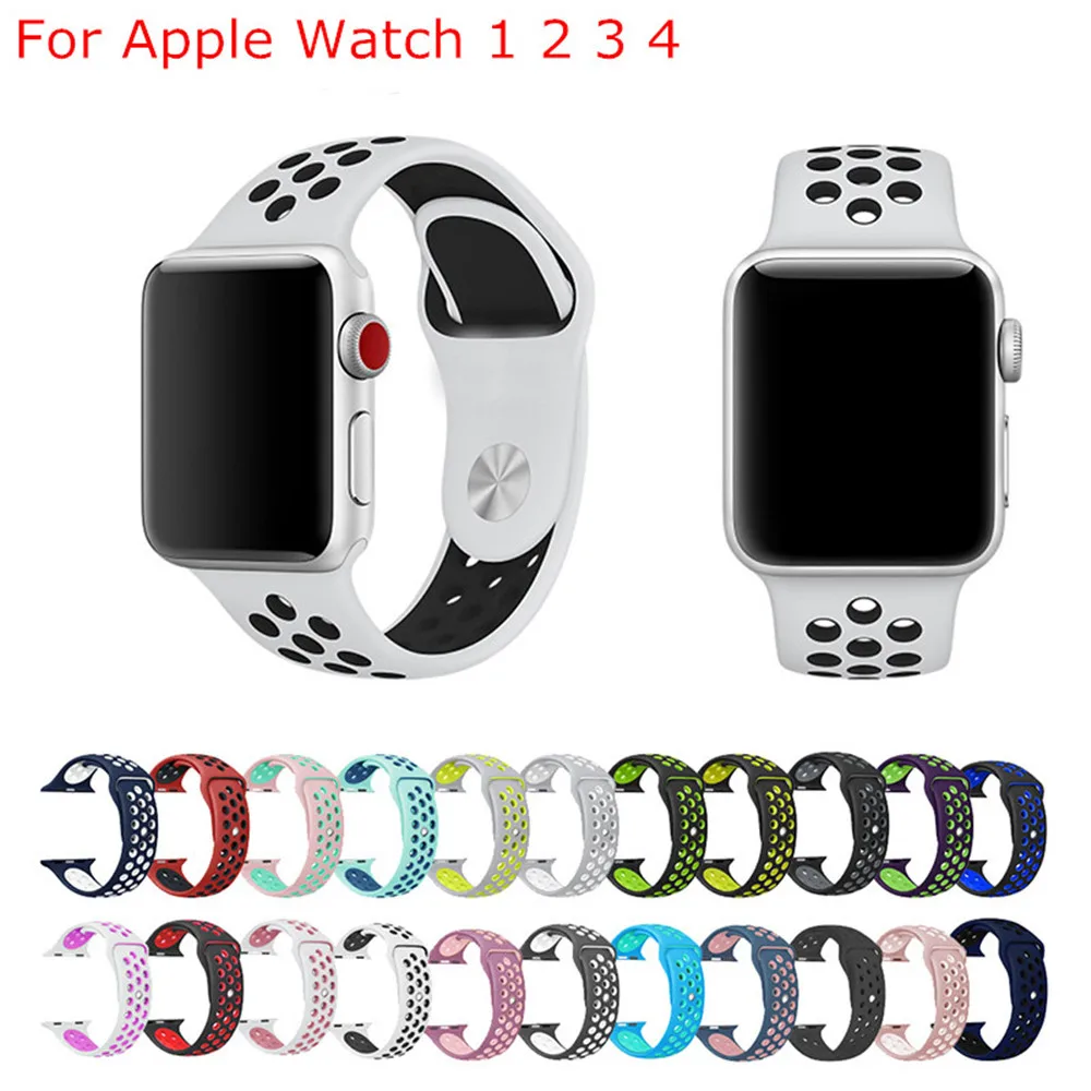 Силиконовый ремешок для Apple Watch band 38 мм 42 мм 40 мм 44 мм сменный ремешок для часов для i Watch Band Series 5 4 3 2 1