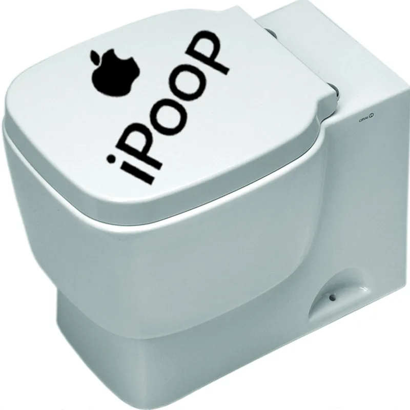 Бесплатная доставка наклейки Ipoop унитаз Декор Diy Съемная Виниловая наклейка для