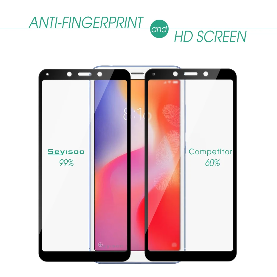 Закаленное стекло с полным покрытием для Xiaomi Redmi 6 6A 0 3 мм 9H|Защитные стёкла и