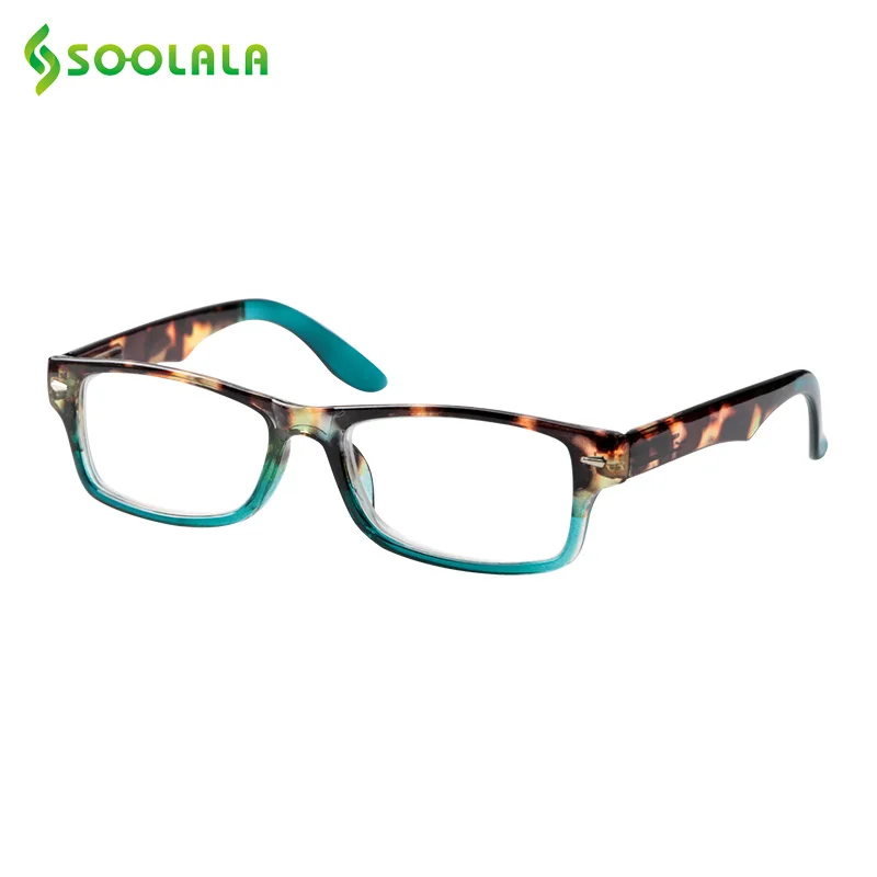 

SOOLALA Tortoise Hit Color Women Men Reading Glasses Full Frame Optics Eyewear Reader Hyperopia Prescription Glasses +1.0 to 4.0