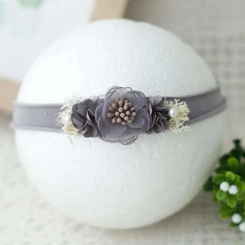 baby headbands girl headwear flower conch peral creative lovely photo shooting prop little newborn photography props | Детская одежда и