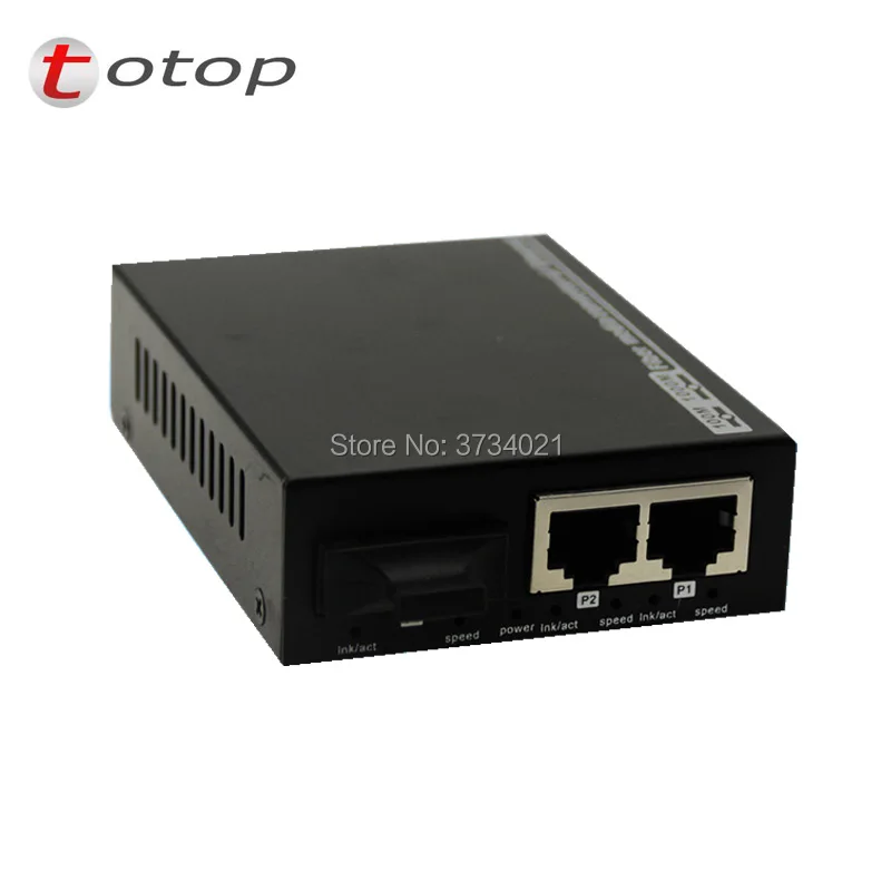 

Волоконный медиаконвертер 10/100M 1 волокно 2 порта RJ45, многомодовый двойной волоконный 1310nm SC 2KM внешний источник питания