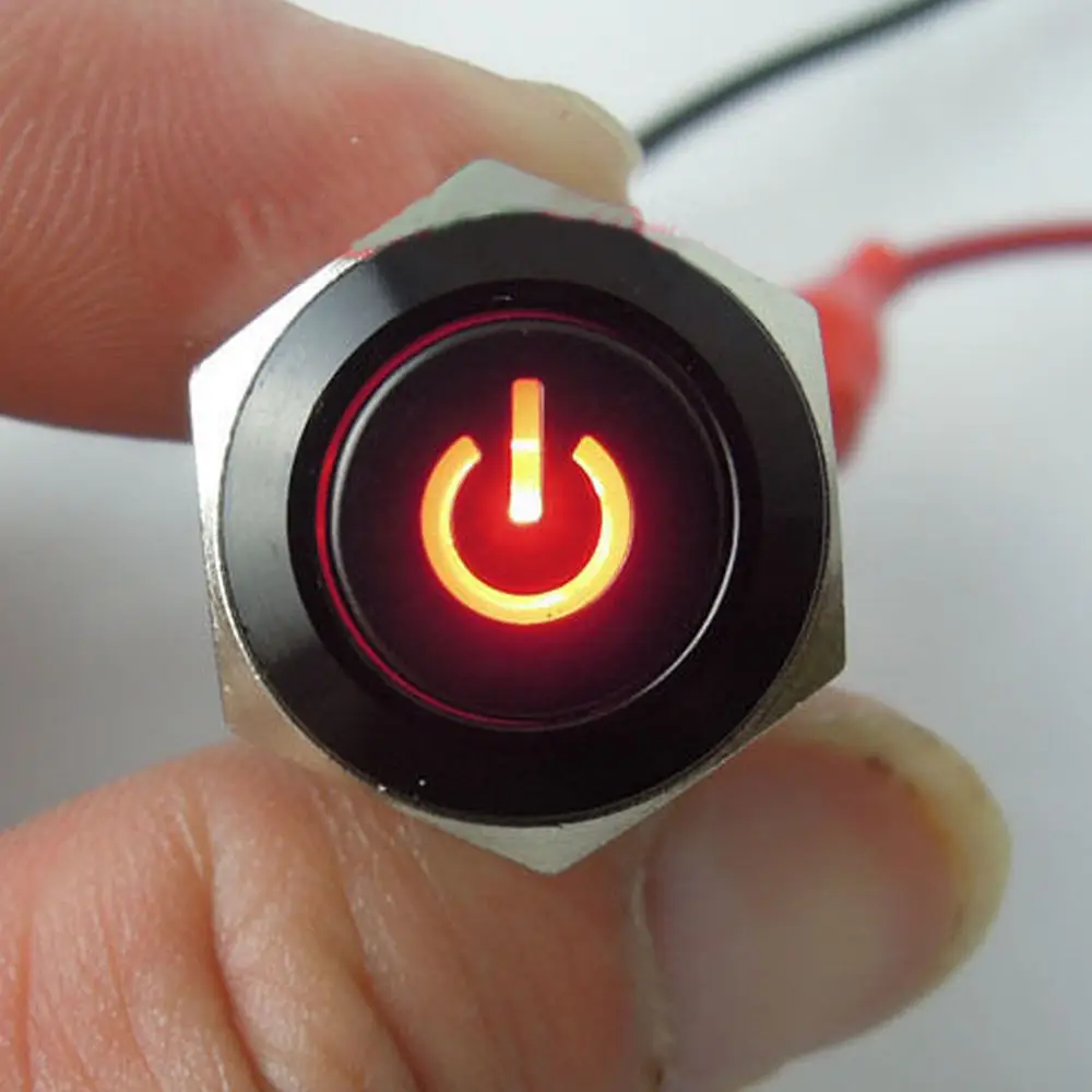 EE support16mm 12V 3A цветной светодиодный светильник черный металлический кнопочный