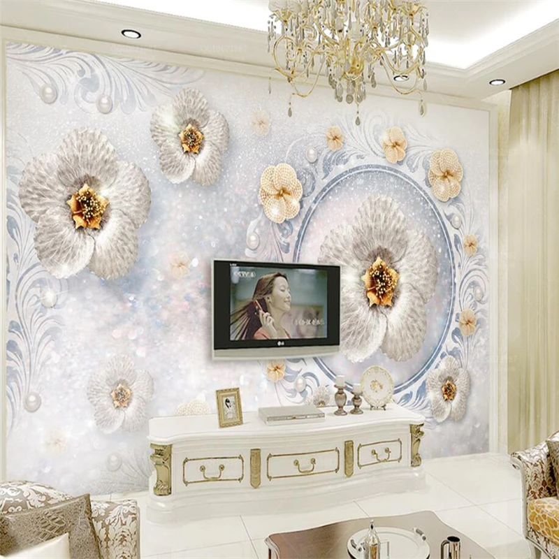 

Обои beibehang, настенная живопись, гостиной, спальни, сделанные на заказ, мечтательный цветок, 3D обои, фон для телевизора, украшение для стены