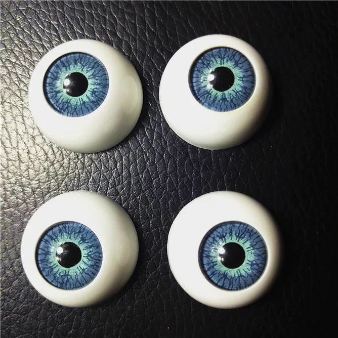 azury color 4 шт.(2 пары) BJD 22 мм куклы с пластиковыми глазами Глазные яблоки куклы аксессуары Reborn смешанные цвета полукруглые глаза игрушки аксессуары DIY - Цвет: azury color