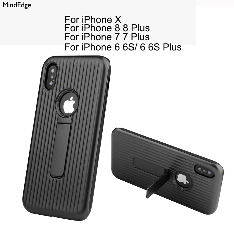 Anti-Shock Magnetic Kickstand Back Cover for iPhone 6 6S 7 8 Plus Case Luxury 360 Shockproof Protective X |