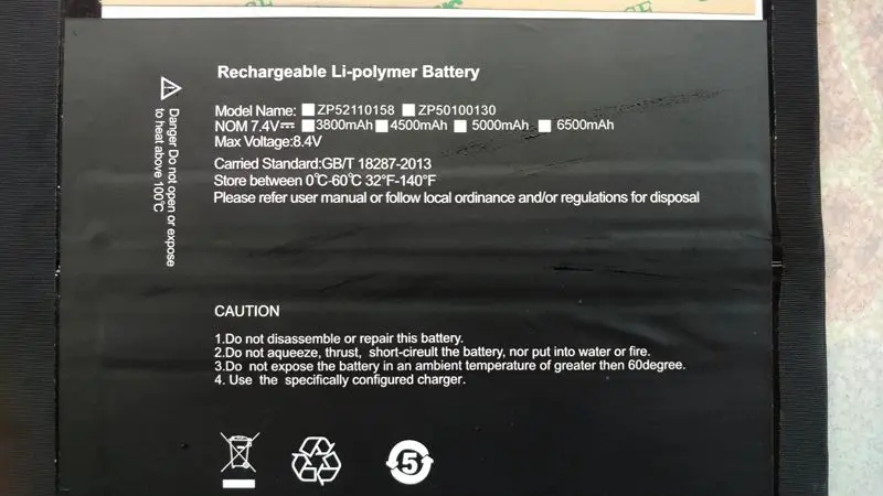 Волшебный куб i9 планшетный ПК аккумулятор 2877167 7.6V5000mAh38Wh батарея 12,2 дюймов