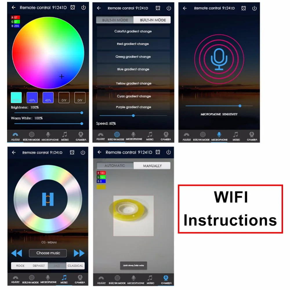 Светодиодная лента RGB RGBW 5 24 В 12 диодный светильник для Android и iOS управление WiFi 2835