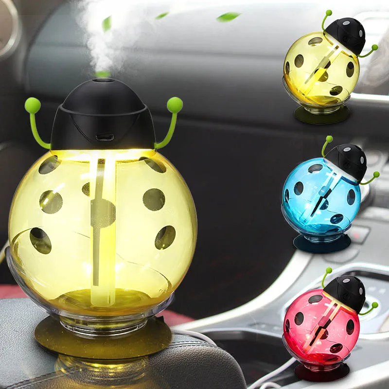 260 мл Beetle Mini USB Ночник мультфильм божья коровка Арома диффузный увлажнитель воздуха тумана автомобиля Детские аксессуары для спальни