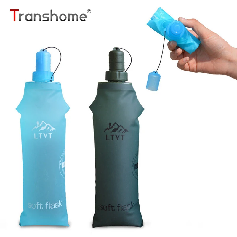 

Transhome Portable Silicone Water Bottle 500ml Collapsible Bottles Bpa Free Sports Bottles For Drinking Climbing Tour Drinkware