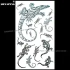 SHNAPIGN черная ящерица, временная татуировка, боди-арт, рука, флеш-татуировка, наклейка s 17*10 см, водонепроницаемая поддельная хна, безболезненная татуировка, наклейка