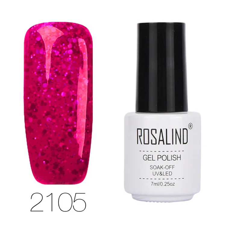 2105 ROSALIND гель 1S 7 мл Алмазный Блеск цветная серия лак для ногтей УФ светодиодный Маникюр полигель Полупостоянный лаковый гель - Цвет: 2105