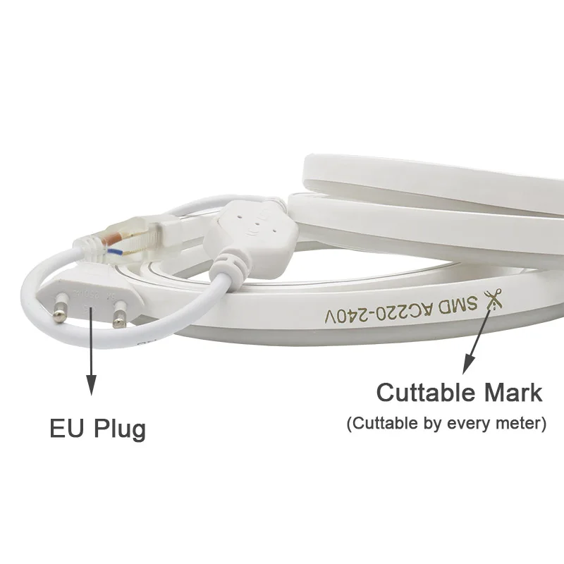 1 30 м flex светодиодный гибкие полосы света AC 220 В 240 SMD 2835 Светодиодный неоновые