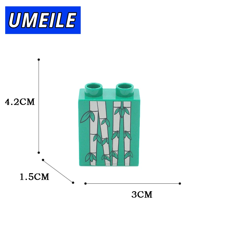 Бренд UMEILE 1*2 части в горошек печать больших частиц строительные блоки Сделай Сам