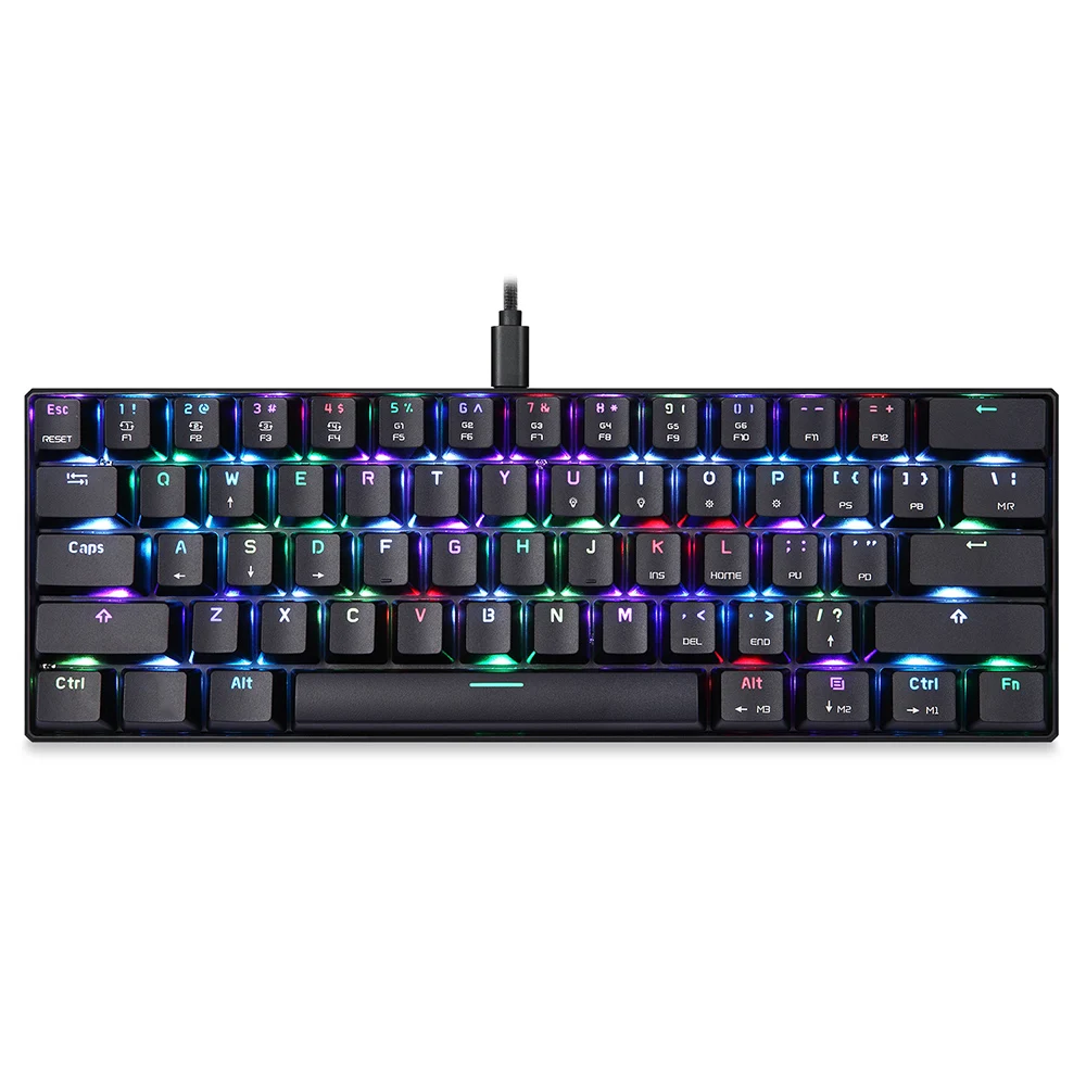 MOTO speed CK61 NKRO механическая клавиатура RGB подсветка с переключателем Kailh BOX игровая клавиатура 2 мс скорость отклика все ключи против привидения
