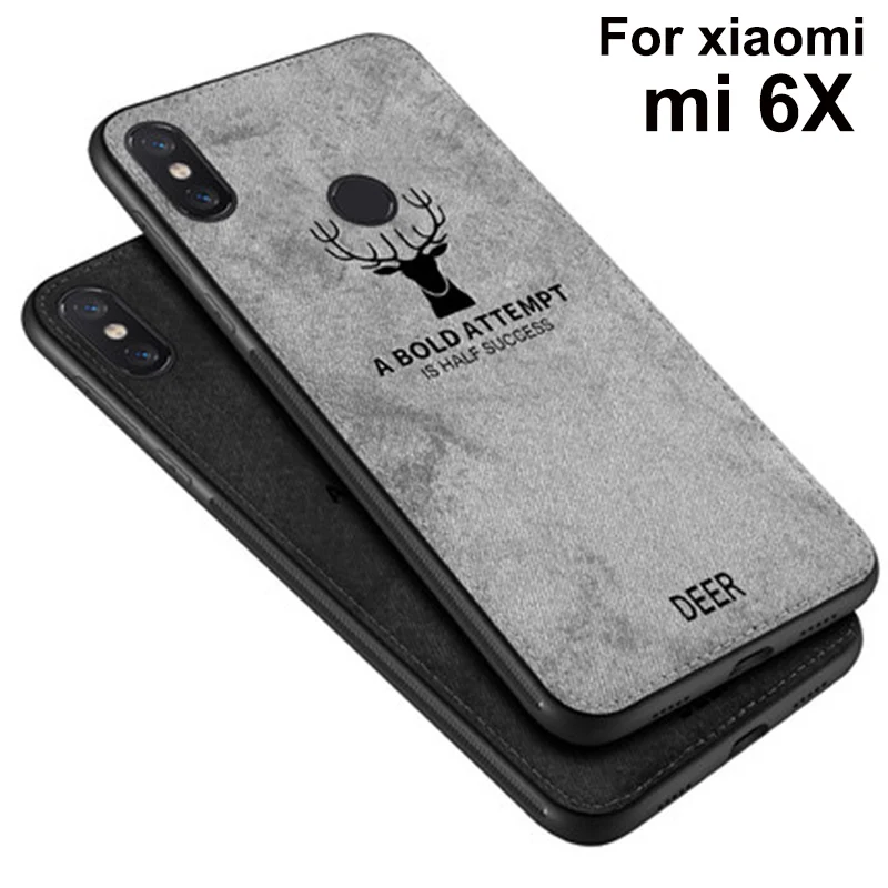 Мягкий чехол для xiaomi mi 6x защитный mi6x задняя крышка xiao 6 x ткань + ТПУ телефона |