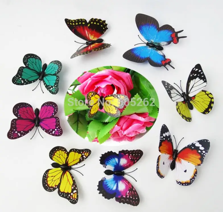 6 шт. 3 больших и маленьких искусственных магнита из ПВХ|pvc 3d|wall stickerhome decor |