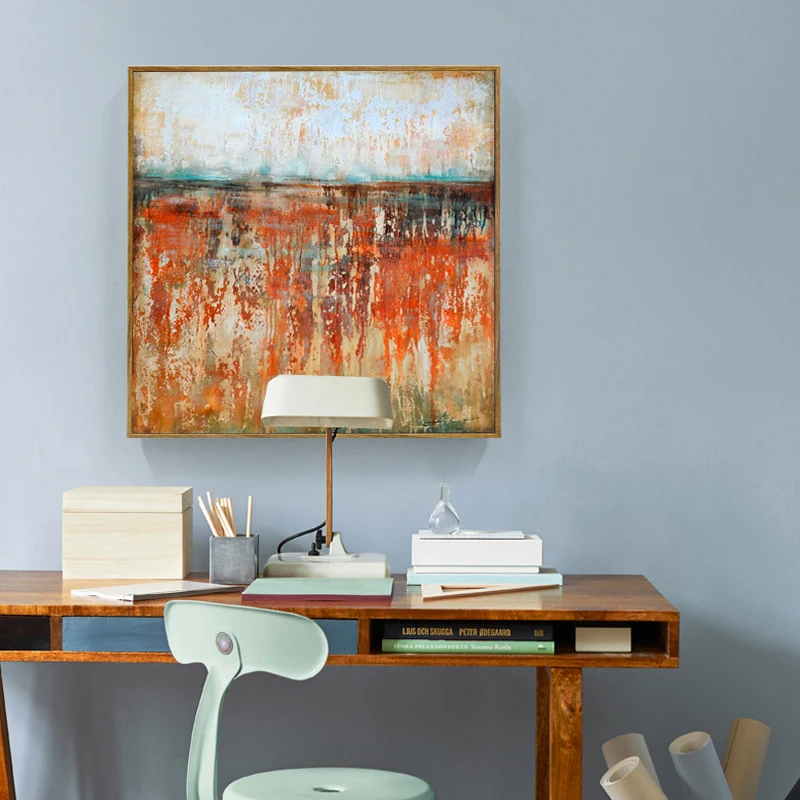 2016 абстрактное восприятия красного цвета украшение на стену живопись маслом для