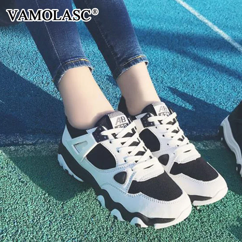 Vamolasc/Новые Для женщин Спорт PU Весна и Осень подходят удобные Кроссовки дышащий