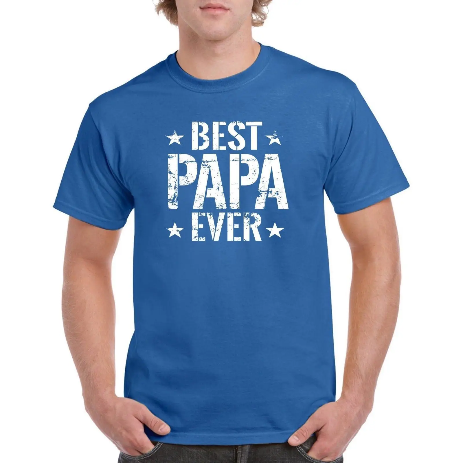 Лучшая мужская футболка Papa Ever подарок для отца и деда 100% хлопковая хипстерские