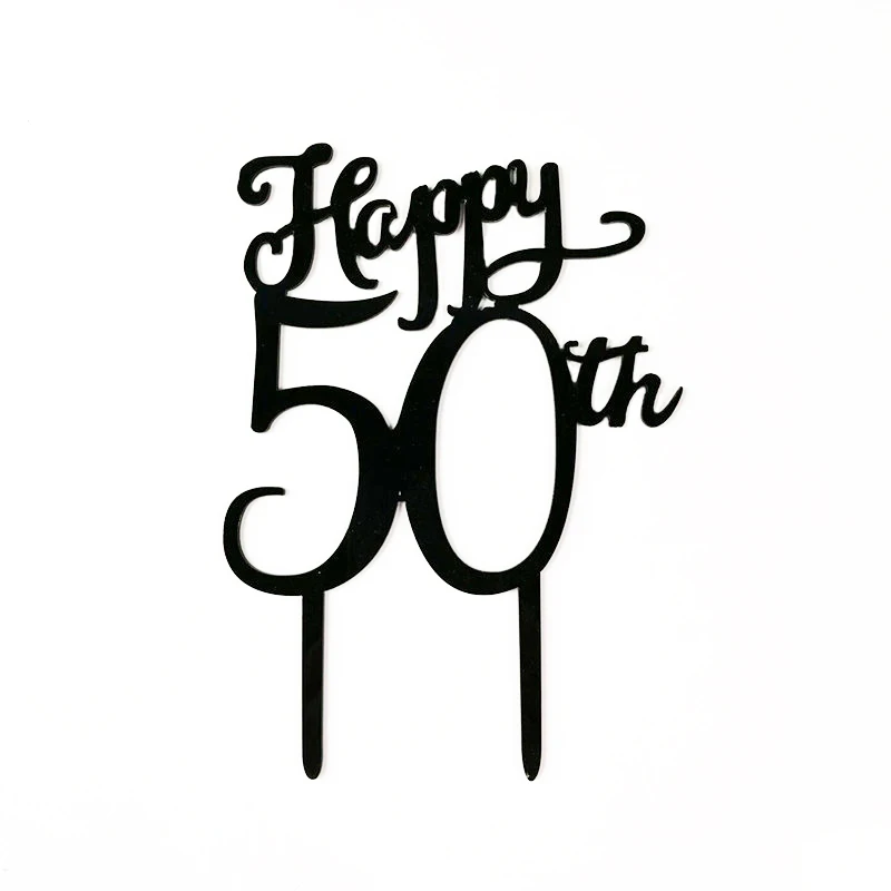 Leeiu 1 шт. Happy 50th на день рождения торт фигурки жениха и невесты Акриловая подставка