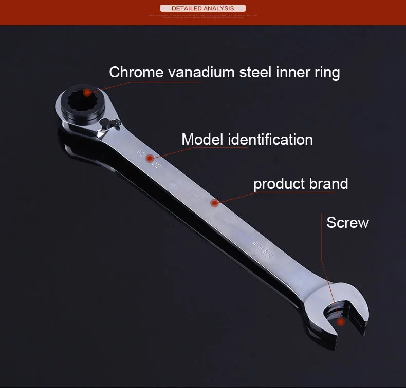 Набор гаечных ключей UNeefull комбинированный метрический инструмент с храповым